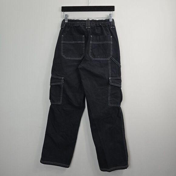 BDG Urban Outfitters Jeans Womens 27 X 29 Black Denim Skate Wide Leg Carpenter - Picture 4 of 13